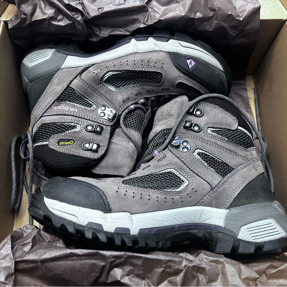 Vasque Brown and Black Hiking Boot Box